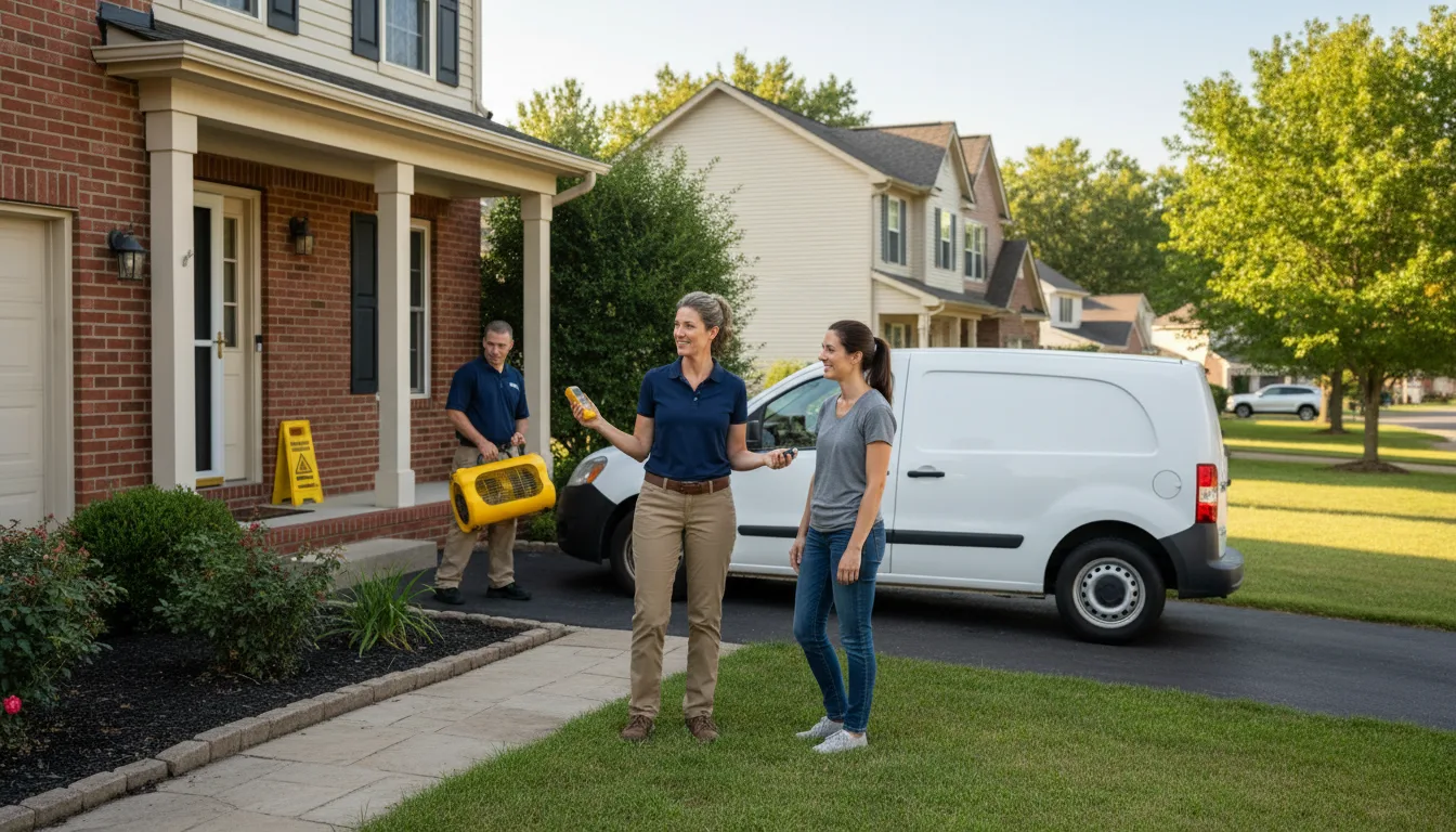 Residential water damage restoration in Canton, NC